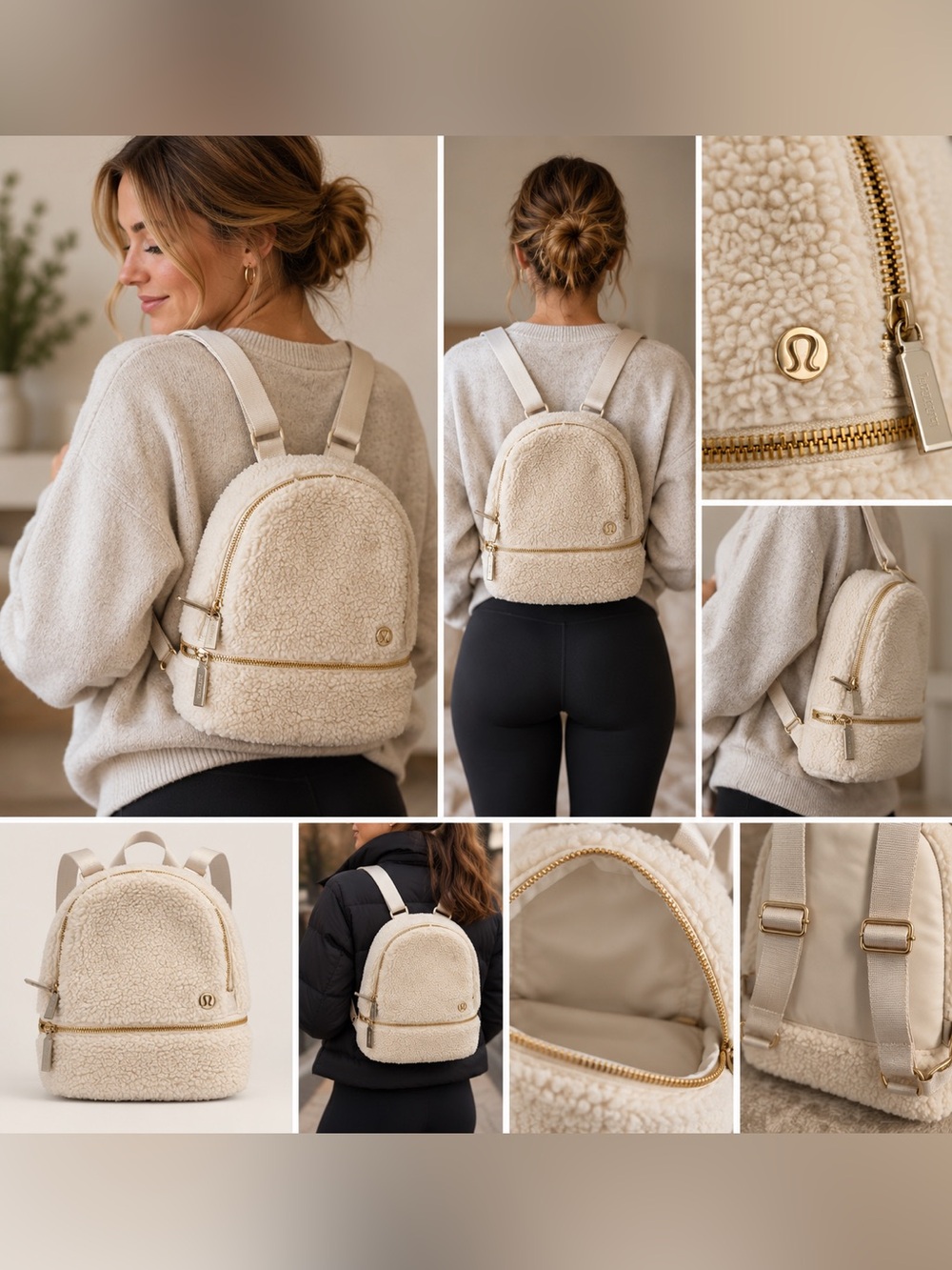 Lululemon Sherpa Mini Backpack – Cream/Ivory